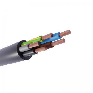 halogen-free and low smoke LSZH rubber flex cable H07ZZ-F